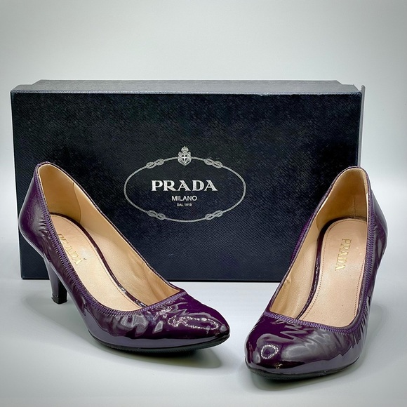 Prada purple patent leather heels - Picture 5 of 7